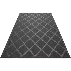 Esprit Outdoorteppich In & Outdoor Sparkle Outdoor (Rhomb) Anthrazit Silber 11