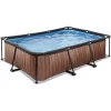 EXIT TOYS EXIT Frame Pool 220x150x60cm (12v Kartusche Filterpumpe) – Holz Optik 7