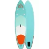 HOMCOM Aufblasbares Surfbrett Mit Paddel Grün, Orange, Weiß 7