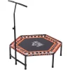 HOMCOM Fitness-Trampolin Mit Haltegriff Schwarz, Orange 5