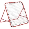 HOMCOM Fußball Rebounder Mit Verstellbaren Winkeln Rot 5