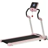 HOMCOM Laufband Mit Handyhalterung Rosa 7