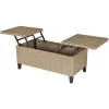 Outsunny 2in1 Gartentisch Mit Stauraum Khaki 26