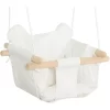 Outsunny Babyschaukel Mit Kissen Cremeweiß 7