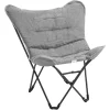 Outsunny Campingstuhl Mit Kissen Grau 5