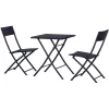 Outsunny Gartenmöbel Als 3-teiliges Set Schwarz 5