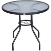 Outsunny Gartentisch Mit Sonnenschirmhalter Schwarz 26