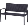 Outsunny Polyrattan Gartenbank Schwarz 5